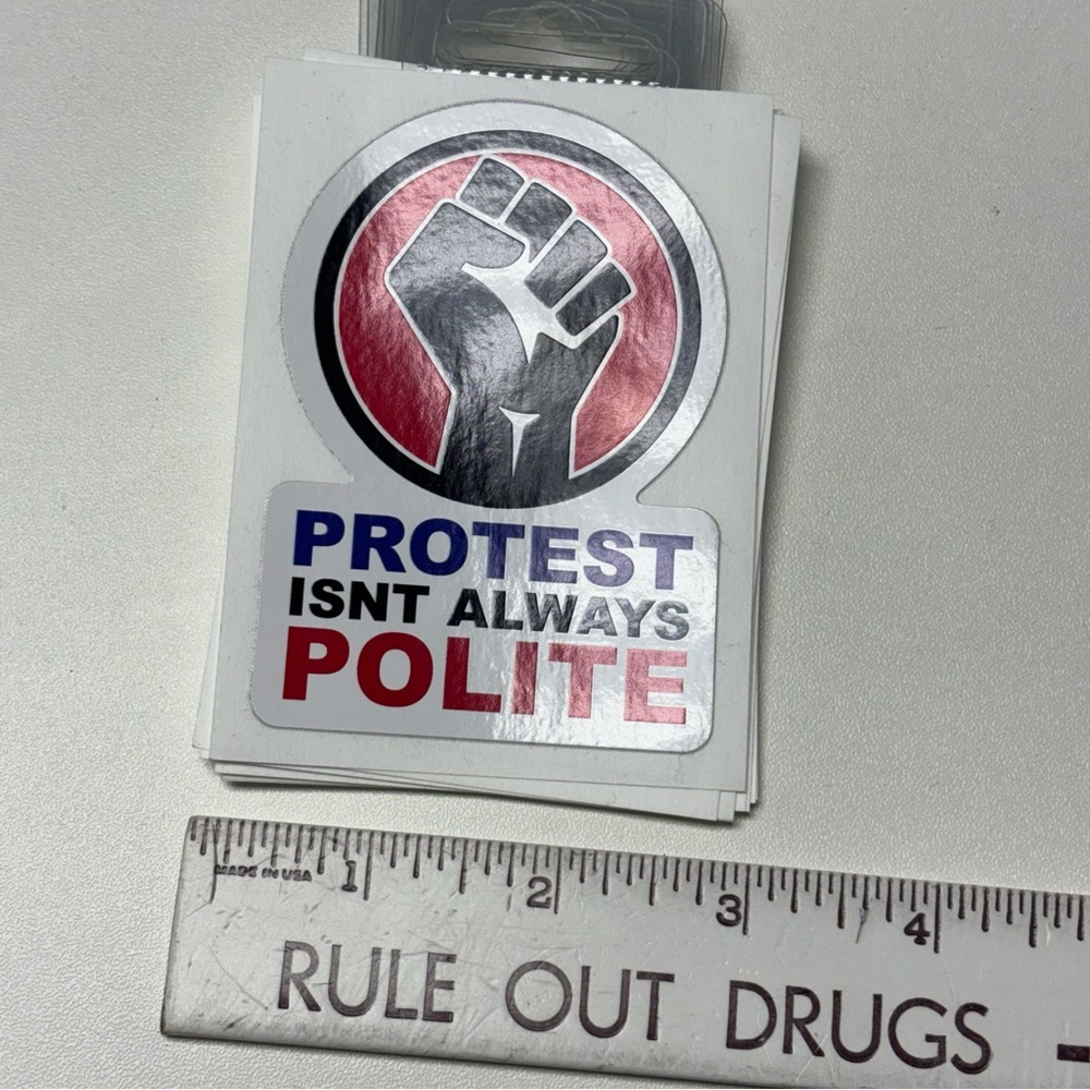 Small Protest Sticker - Picture 2 of 3